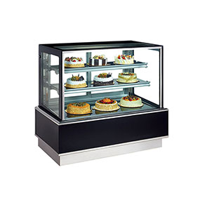 Freestanding Commercial Glass Bakery Cake Display Cabinet Refrigerated